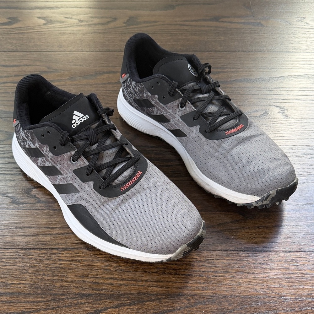 Adidas Gray and Black Spikeless Golf Shoes